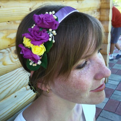 Ukrainian Headdress "Violet Dreams"