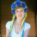 Ukrainian Wreath "Patriotic Cornflowers"