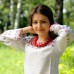 Wooden Necklace + Bracelet + Earrings Dark Red