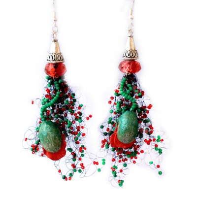 Earrings "Poppies Field"