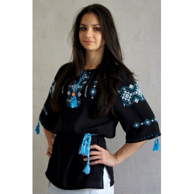 Embroidered blouse "Night in Carpathians"