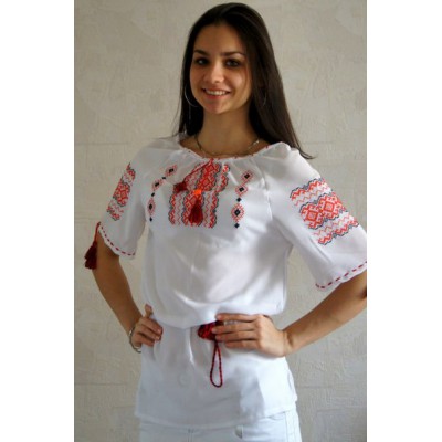 Embroidered blouse "Bonfire"