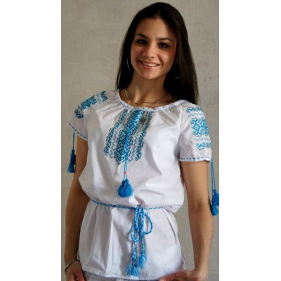 Embroidered blouse "Gentle Black Sea"
