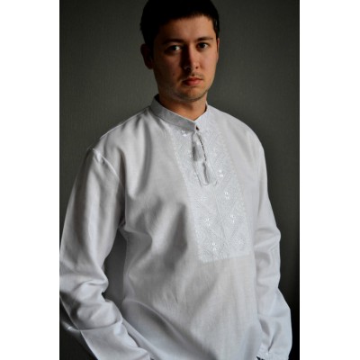 Embroidered shirt "White&White"