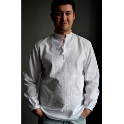 Embroidered shirt "White&White 2"