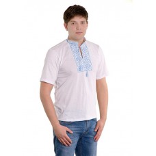 Embroidered t-shirt for man "Snowflake blue"