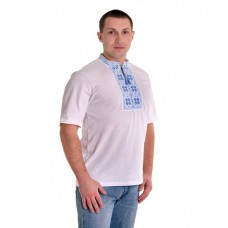 Embroidered t-shirt for man "Folk Blue"