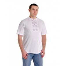 Embroidered t-shirt for man "Folk Grey"