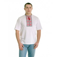 Embroidered t-shirt "Folk Red"