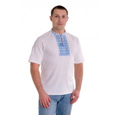 Embroidered t-shirt for man "Rhombus Blue"