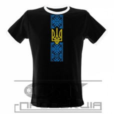 Embroidered t-shirt for man "Patriotic Black"