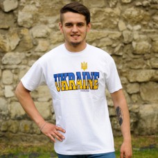 Printed Patriotic Unisex T-shirt "Ukraine white"