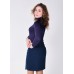 Embroidered Cashmere Skirt "Luxurious Poppies" blue