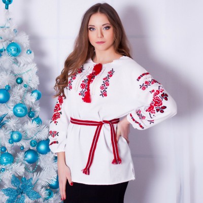 Embroidered blouse "Roses Medium"