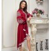 Embroidered Boho Dress "Contrasts" maroon