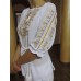 Embroidered  blouse "Oriental Curves Golden on White"
