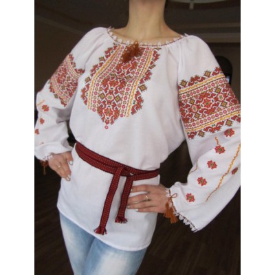 Embroidered  blouse "Amuleth for Wealth"