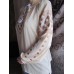 Embroidered  blouse "Chiffon Weaving Brown on White"
