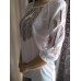 Embroidered  blouse "Magic Triangles Beige on White"