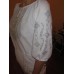 Embroidered  blouse "Fantastic Flowers Silver on White"