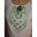 Embroidered  blouse "Chiffon Weaving Lime on White"