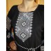 Embroidered  blouse "Diamonds White on Black"