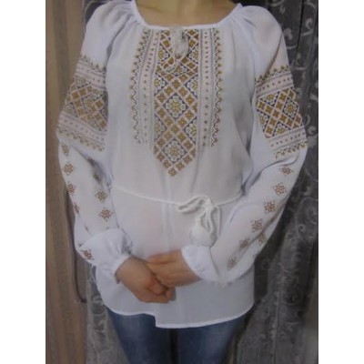 Embroidered  blouse "Golden Brown"