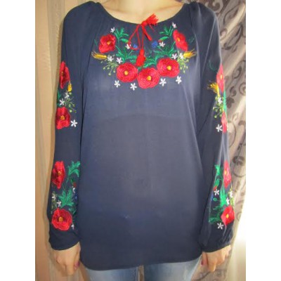 Embroidered  blouse "Passionate Poppies"