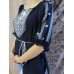 Embroidered  blouse "Chiffon Weaving White on Black"