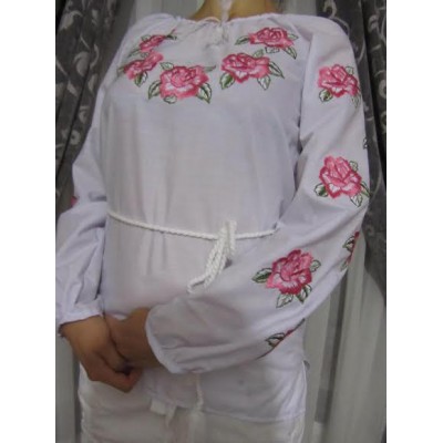 Embroidered  blouse "Roses&Purity"