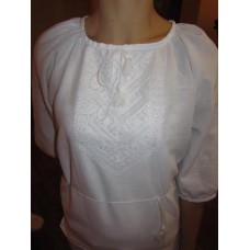 Embroidered  blouse "Chiffon Weaving White"