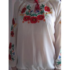 Embroidered  blouse "Poppy Luxury"