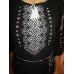 Embroidered  blouse "Shining Moon White on Black"