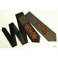 Embroidered tie for a boy "Brown Long"
