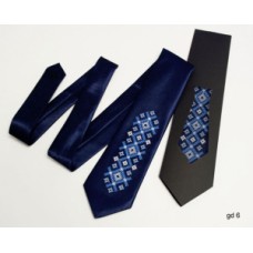 Embroidered tie for a boy "Blue Long"