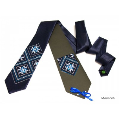 Embroidered tie for men "Mudrolub"