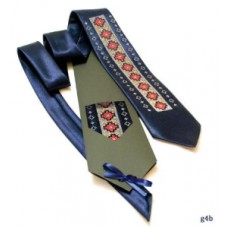 Embroidered tie for men "Stylish Blue"
