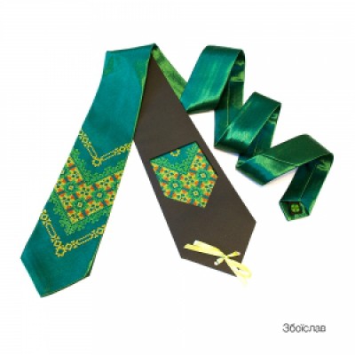 Embroidered tie for men "Zboislav"