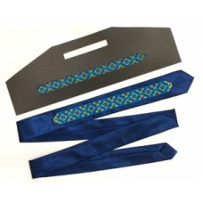 Embroidered tie unisex "Skyblue"