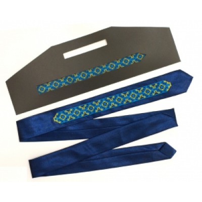 Embroidered tie unisex "Skyblue"
