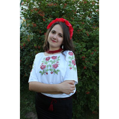Embroidered blouse "Rose Paradise"