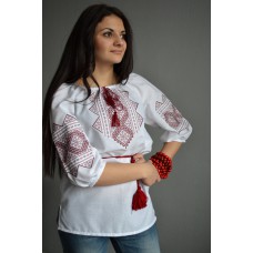 Embroidered  blouse "Petals of Rose"
