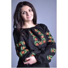 Embroidered  blouse "Roses in Sunset 1"