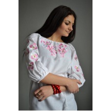 Embroidered  blouse "Delicate Orchids"