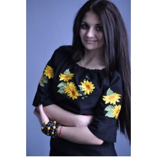 Embroidered  blouse "Sunflower in Sunset 2"