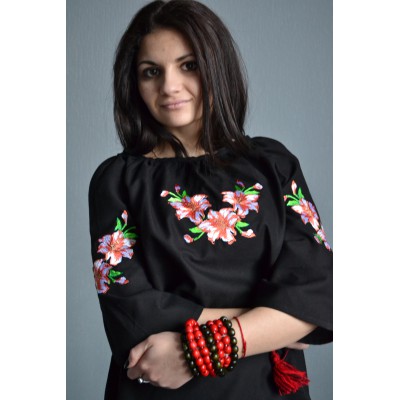 Embroidered  blouse "Lily in Sunset 1"