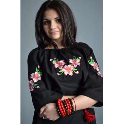 Embroidered  blouse "Lily in Sunset 1"