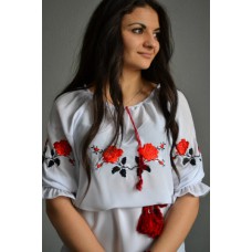 Embroidered  blouse "Passionate Roses"